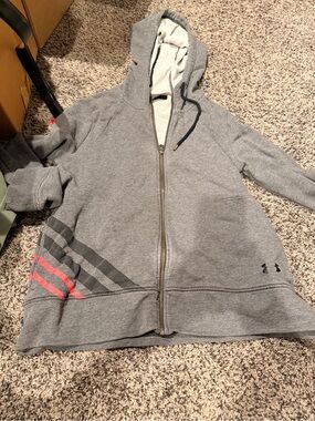 Under Armour Womens Gray Full-Zip Hoodie Jacket